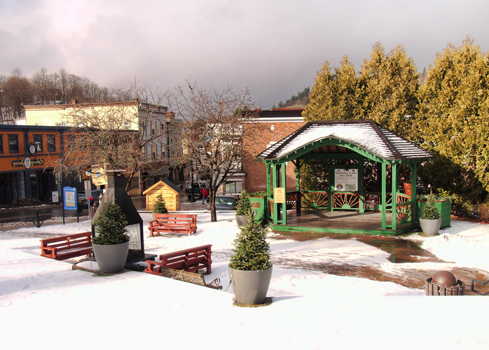 winter scene in Saranac Lake